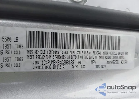 2019 Jeep Cherokee Trailhawk 4X4 из США, поврежденный, VIN 1C4PJMBX2KD298169